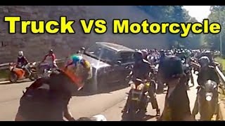 Range Rover Runs Over Motorcycles  Stunt Riders on Public Roads [upl. by Noxid]