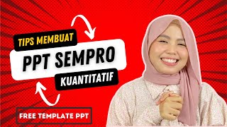 Cara Membuat PPT Seminar Proposal Kuantitatif Dapat Template PPT Gratis [upl. by Jesh308]