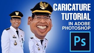 Photoshop Tutorial How to Make Caricature From a Photo 01 [upl. by Hsepid]