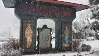 Sandpoint Idaho Downtown City Streets Winter Evening Walk [upl. by Mera]