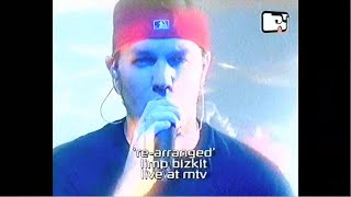 Limp Bizkit excerpts from the quotrarequot presentation with the song quotReArrangedquot in 1999 at Europe MTV [upl. by Abagael]