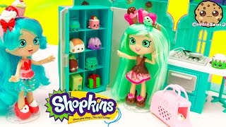 Shoppies Doll Peppa Mint Unboxing Shopkins Season 4 amp 3 5 Packs in Fridge  Cookieswirlc Video [upl. by Guenzi343]