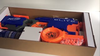 Nerf Elite Hyperfire Review  Fully Automatic Blaster [upl. by Alyehs]