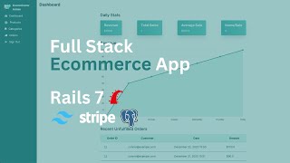 Fullstack ECommerce Ruby on Rails 7 Hotwire Tailwind Stripe PostgreSQL [upl. by Githens274]