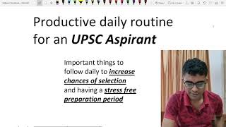 Productive Daily Routine for an UPSC Aspirant [upl. by Nealah]