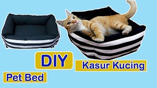 How To Make Pet Bed  Easy Sewing Tutorials – DIY Cat Bed – Handmade – Membuat Kasur Kucing [upl. by Zuzana]