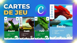 Comment créer des cartes pour un jeu de société avec Canva en 2023 [upl. by Assenab394]