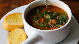 French Green Lentil Soup Recipe [upl. by Eliot]