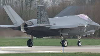 4K Six RNLAF F35s Take offs on Sunday Leeuwarden Airbase [upl. by Patrizia]