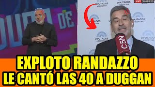 RANDAZZO dejó echando ESPUMA por la boca a Duggan por la ley de bases [upl. by Hayes]