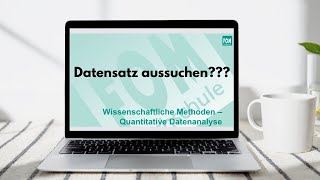 Wie finde ich einen guten Datensatz für meine Hausarbeit  Datenanalyse mit R  Statistik [upl. by Chicky981]