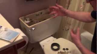 How To Fix a Leaking Toilet Tank  Toilet Tank Repair  Remove Rusted Toilet Bolts [upl. by Tham]