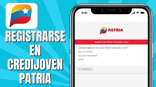 Cómo REGISTRARSE En Credijoven PATRIA [upl. by Auhsej]