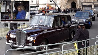 King Charles Queen Camilla and other VIPs in their motorcades 👑 🚓 [upl. by Yettie]