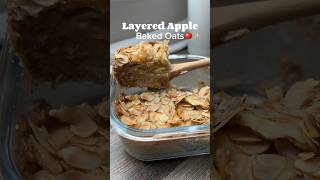 EASY RECIPE🍎✨Layered Apple Baked Oats [upl. by Mcdowell]