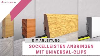 Sockelleisten anbringen  Anleitung für Universal Befestigungsclips [upl. by Gwenn203]