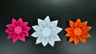 Origami Gerbera Flower  Instructions in English BR [upl. by Niu560]