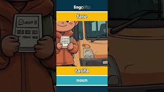 🇬🇧🇪🇸 fare  tarifa  vocabulary builder  learn English  aprendamos inglés [upl. by Ramsay]