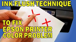 SOLVED COLOUR PRINTING PROBLEM ON EPSON L3250 L3210 L3110 L3150 etc with EPSON INK FLUSHING [upl. by Mukerji]