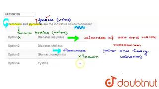 Ketonuria and glycosuria are the indicative of which disease  CLASS 12  TEST 6  BIOLOGY  Do [upl. by Merp]