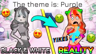 Making ALL Of My OUTFITS In BLACK amp WHITE In DRESS TO IMPRESS  ROBLOX Challenge [upl. by Matlick101]