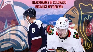 Blackhawks  Colorida A MUST NEEDED HAWKS WIN [upl. by Adihahs]