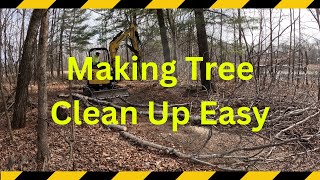 Cleaning Up A Tree With The Yanmar VIO 35 [upl. by Acirretal]