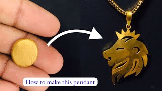 Gold Pendant Making  Lion Pendant  Gold Palace jewelrymaking trending gold amazing [upl. by Vas]