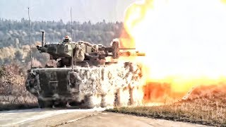 M1128 Mobile Gun amp 30mm Stryker Dragoon ICVD In Action [upl. by Haddad732]