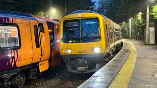 The last 2 Class 323 diagrams in the rain at Barnt Green [upl. by Trebleda]