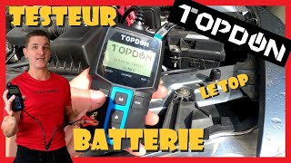 Testeur Batterie  TOPDON BT100  Le TOP👌 [upl. by Orihakat]