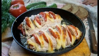 Baked chicken with tomatoes and cheese [upl. by Ivetts519]