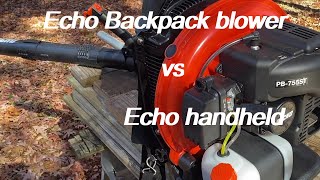 Echo Backpack leaf blower PB755ST comparison [upl. by Katey]