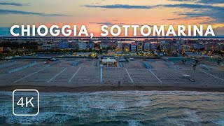 Chioggia Sottomarina Italy  4K aerial tour [upl. by Aratihc]