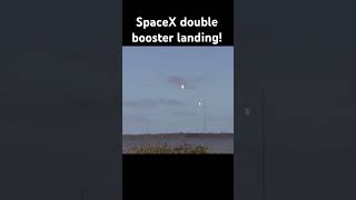 SHOCKING Space X double booster landing spacex elonmusk shorts trending shocking [upl. by Ditzel]