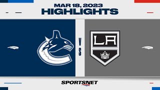 NHL Highlights  Canucks vs Kings  March 18 2023 [upl. by Dygal]