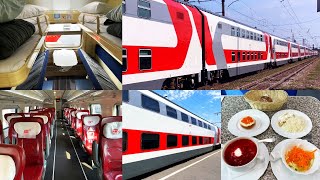 Inside Russian Railways DoubleDeck Business Class and Sleeping Car двухэтажный поезд РЖД [upl. by Hardner]