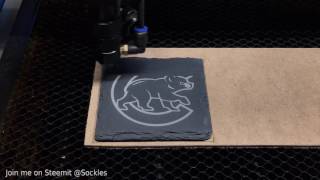 Laser Etching a Slate Coaster [upl. by Gnouhp]