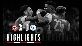 Match Highlights Brentford 3 QPR 0 [upl. by Oicinoid]