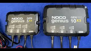 NOCO Genius GEN5X3 15Amp 5Amp Per Bank FullyAutomatic Smart Marine Charge Review [upl. by Ettenauq]