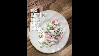 Quick easy imitation of crab meat salad Great for lunch Better then Golden Corral [upl. by Boorman994]