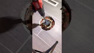 Removing Recessed toilet flange plumbing [upl. by Cozza887]