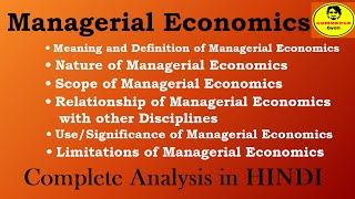 Managerial Economics  Meaning and Definition  Nature  Scope  UseSignificance  Limitations [upl. by Gibb691]