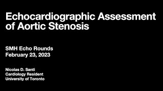 Echocardiographic Assessment of Aortic Stenosis [upl. by Aratahc]