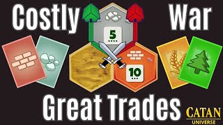 A Costly War and Excellent Trading  Catan Game 576 [upl. by Airekal]