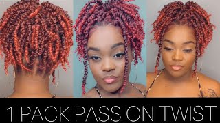 HOW TO 30 MINUTE SHORT PASSION TWISTS  Passion Twist Crochet Hairstyles Tatiaunna [upl. by Filia403]