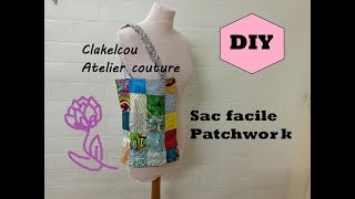 DIY couture tuto couture le sac en chutes de tissus [upl. by Icyac]