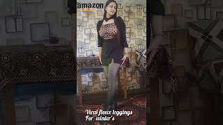 viral fleece leggings stoking amazon fashion viral falloutfits [upl. by Aspia]