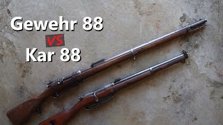 German Gewehr 88 vs Kar 88  Rifle vs Carbine Comparison [upl. by Yelehsa]