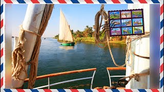 In Egypt onboard a sailing boat dahabiya on the Nile river [upl. by Lodhia]